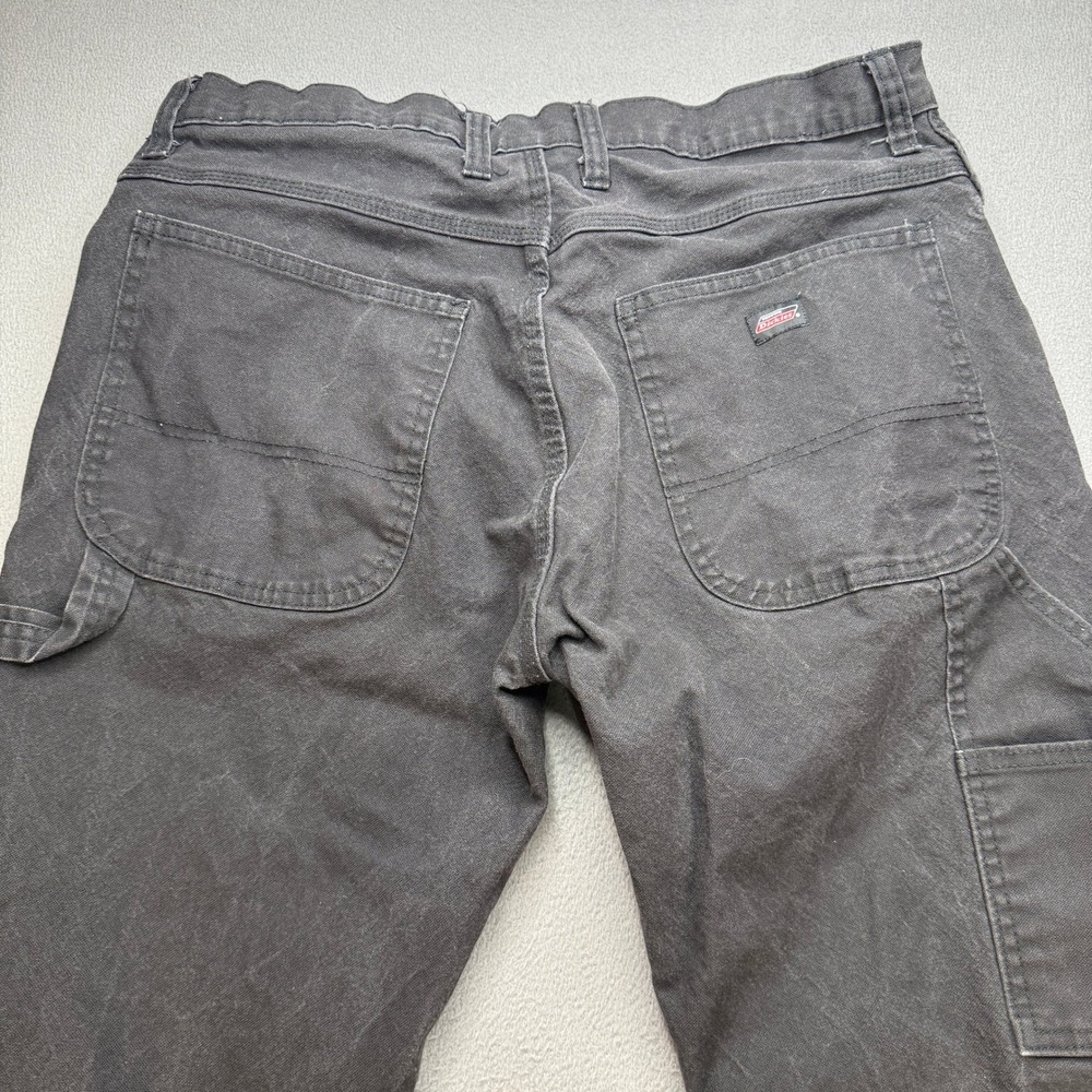 Genuine Dickies Carpenter Pants Mens 34x34 Black Cotton Stretch Utility Workwear - Picture 11 of 13